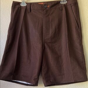 NWT VAST Men's Dark Brown Hybrid Shorts, Sz 34